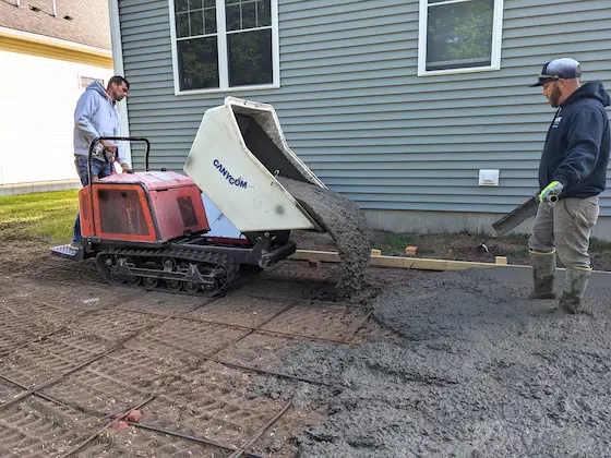 concrete power buggy pouring concrete