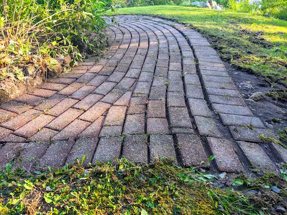 concrete paving brick sidewalk