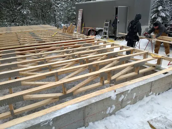 open web floor trusses on Mt. Desert Island