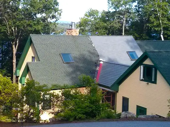 house being re-roofed with davinci roofscapes slate