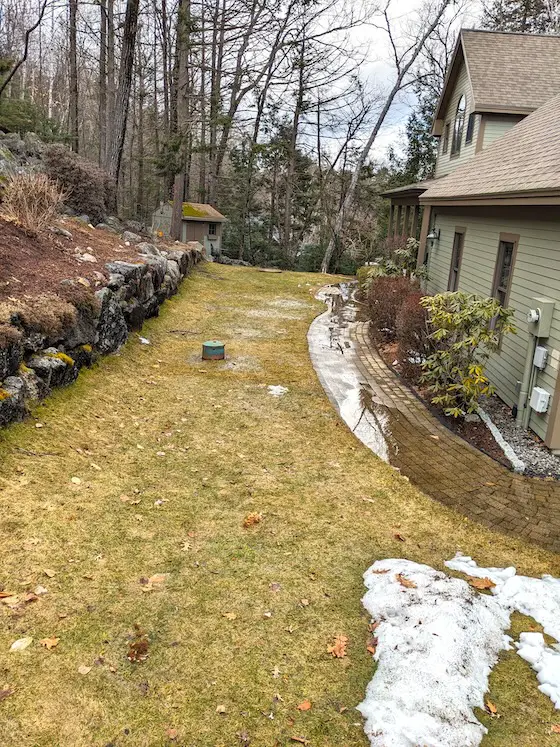 water ponding next to house foundation