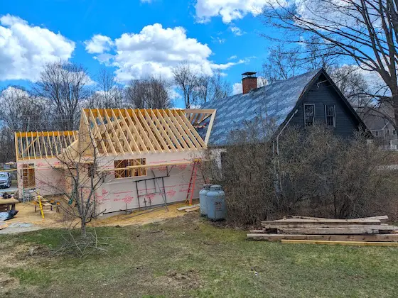 room addition roof framing