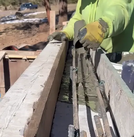 cement paint poured on old concrete