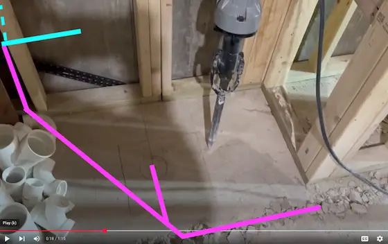basement slab electric hammer