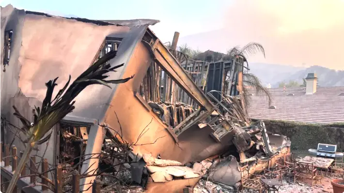 house destroyed by eaton wildfire altadena ca