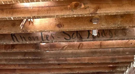 old floor joists in Baltimore home