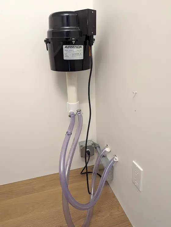 airmada shower fan in closet