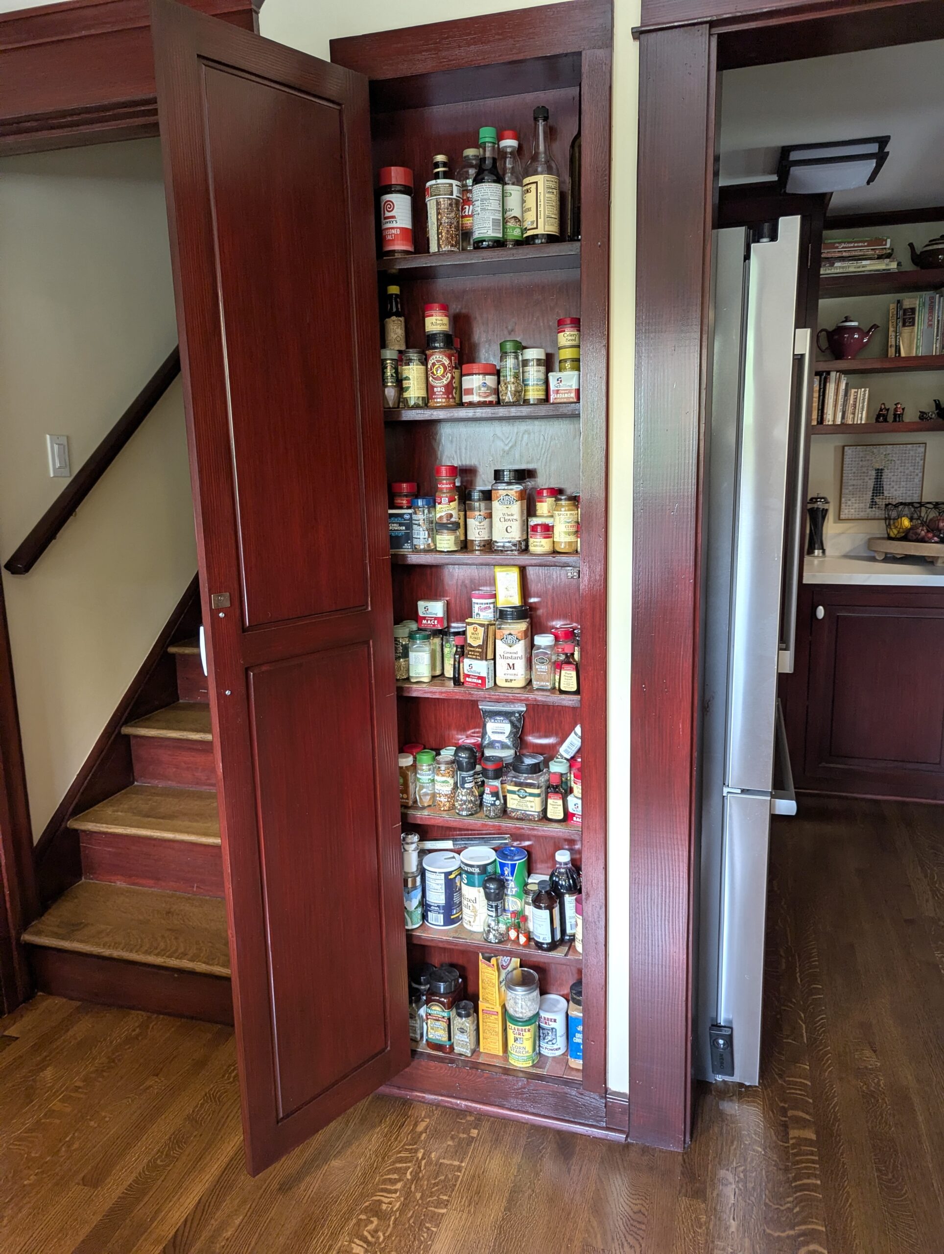 spice cabinet ideas - built-in closet