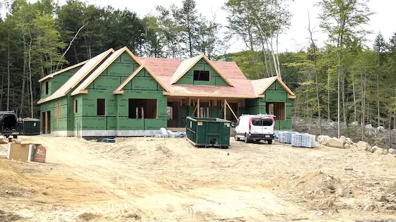 new house with zip sheathing